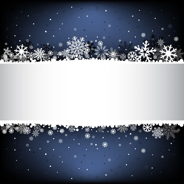 暗蓝色雪网格背景与文本区域 — 图库矢量图片