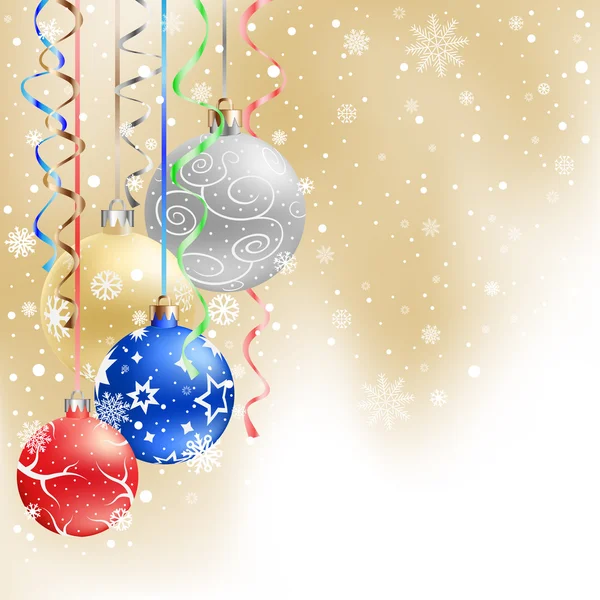 Christmas bauble background — Stock Vector