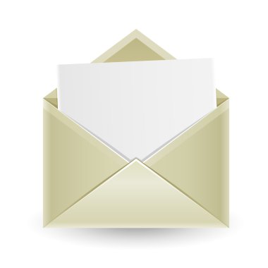 The opened envelope clipart