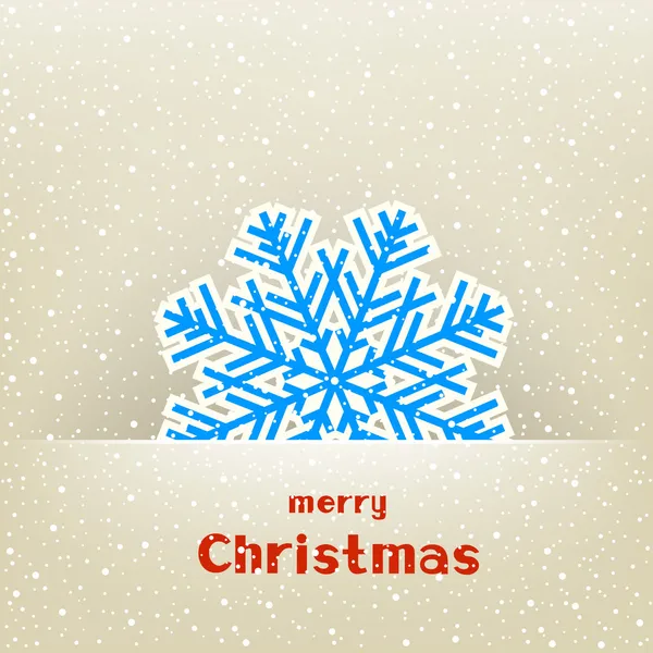 Carte de Noël avec flocon de neige — Image vectorielle