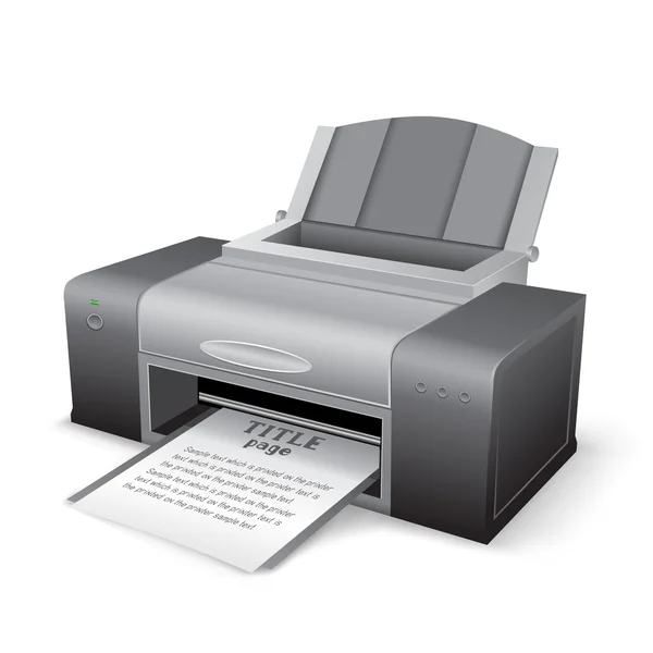 Zwarte printer — Stockvector