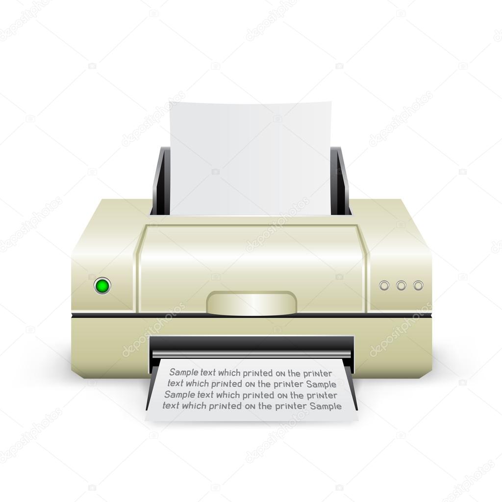 white printer icon