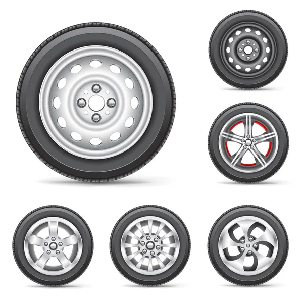Jeu de pneus — Image vectorielle