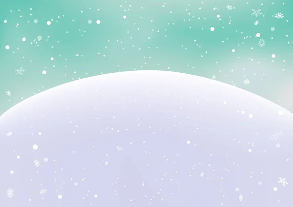 Jul mall vinter snöfall och kulle — Stock vektor