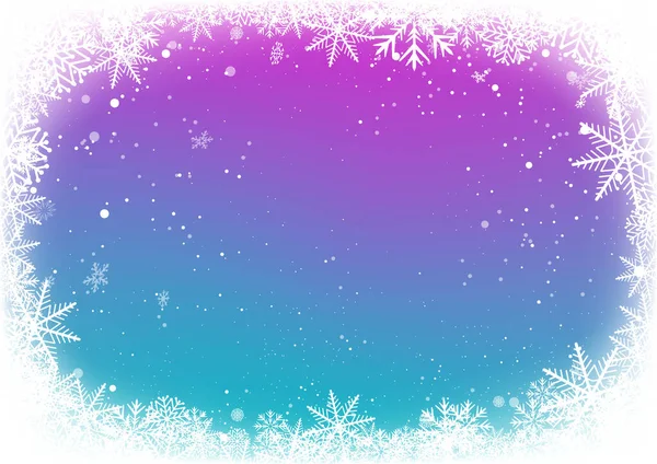 Cadre de neige Modèle de Noël couleur toile de fond — Image vectorielle