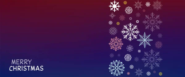 크리스마스 겨울 눈송이 장식의 색깔 — 스톡 벡터