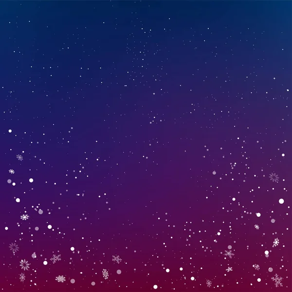 Weihnachten Winter Schneefall auf dunklem Hintergrund — Stockvektor