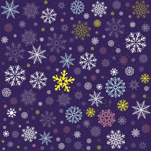 Karlı Noel kış dekoru pürüzsüz desen — Stok Vektör