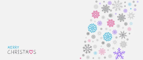 Vánoční Nápisy Zimní Dovolená Barvy Dekor Krásná Dovolená Zasněžené Textové — Stockový vektor
