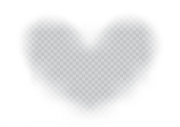 발렌타인의 흐릿 한 흰색 심장 사진 프레임 템플릿 — 스톡 벡터