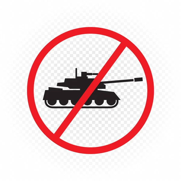 Chars interdits déplacer symbole de signe de guerre — Image vectorielle