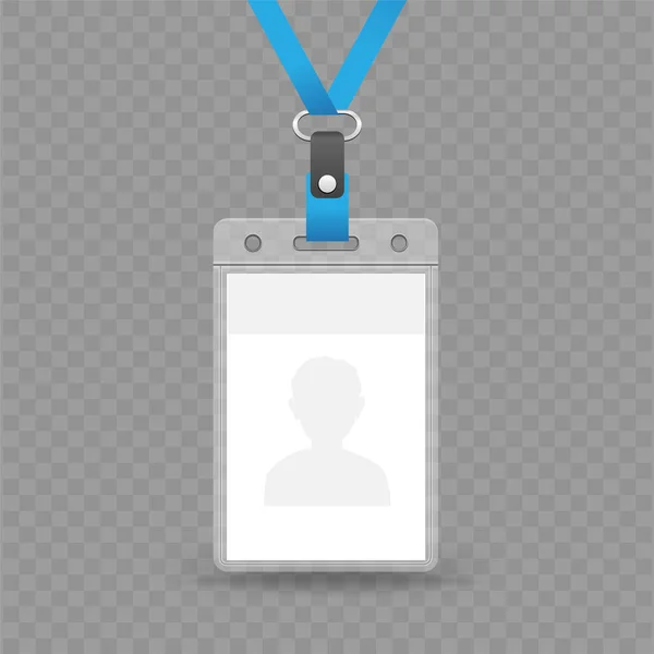 Vertical badge template on gray background — Vector de stock