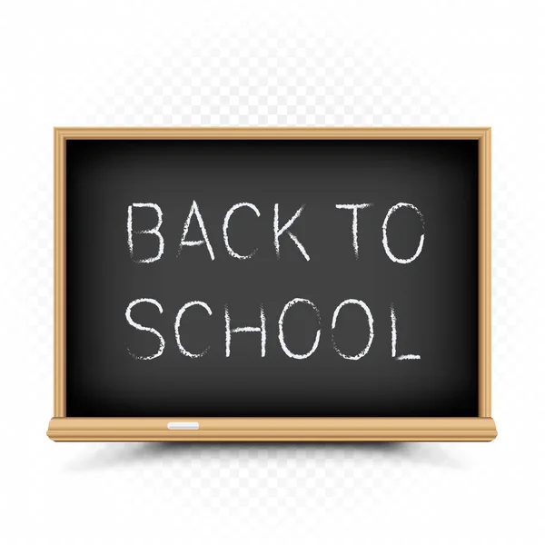 Back School Icon Shadow White Transparent Background Education Chalkboard Sign — Image vectorielle