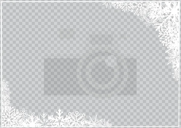 Natal Inverno Temporada Foto Moldura Modelo Fundo Cinza Feriado Ornamento — Vetor de Stock