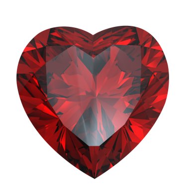 elmas izole kalp şeklinde. Garnet