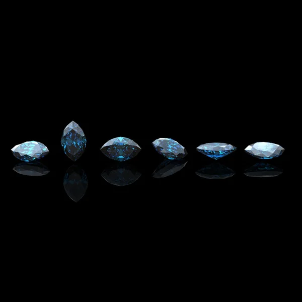 Markies. collecties van sieraden edelstenen. Swiss blue topaz — Stockfoto