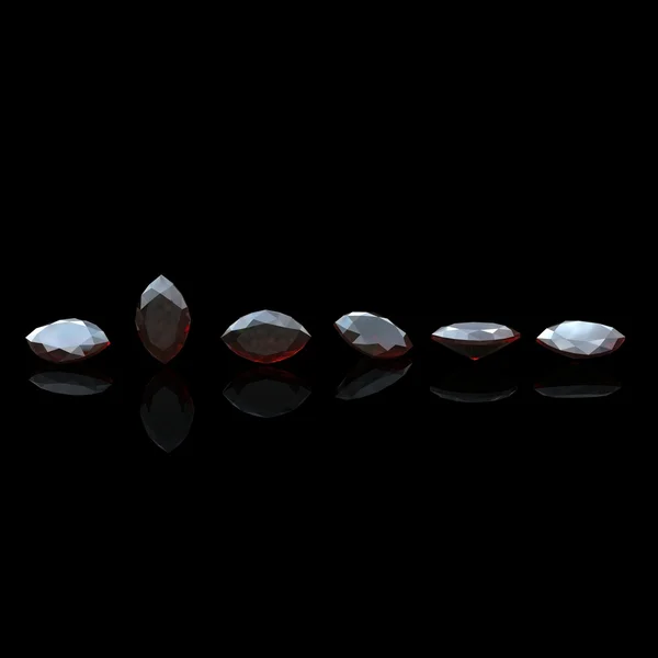 Marquis. samlingarna av smycken pärlor. svart sapphire — Stockfoto