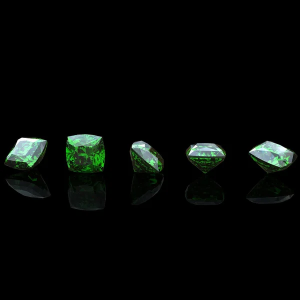 Gemstone on black background. Emerald. Peridot — Stock Photo, Image