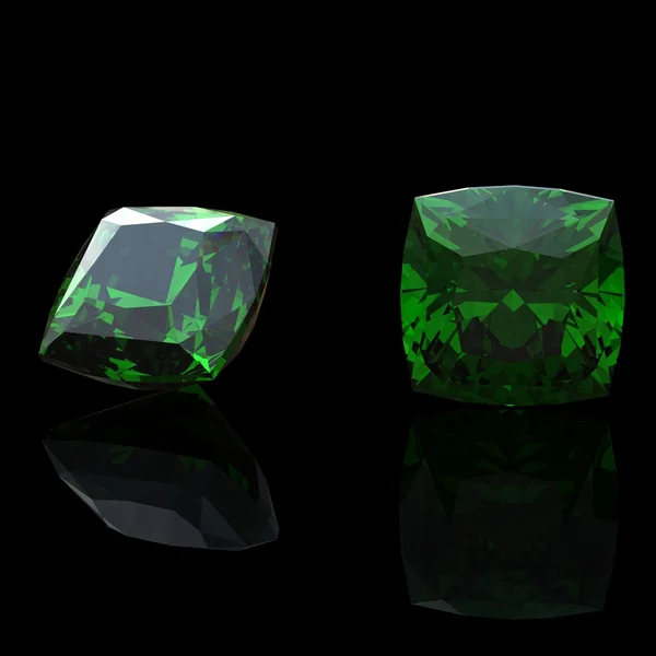 Gemstone dengan latar belakang hitam. Emerald. Peridot — Stok Foto