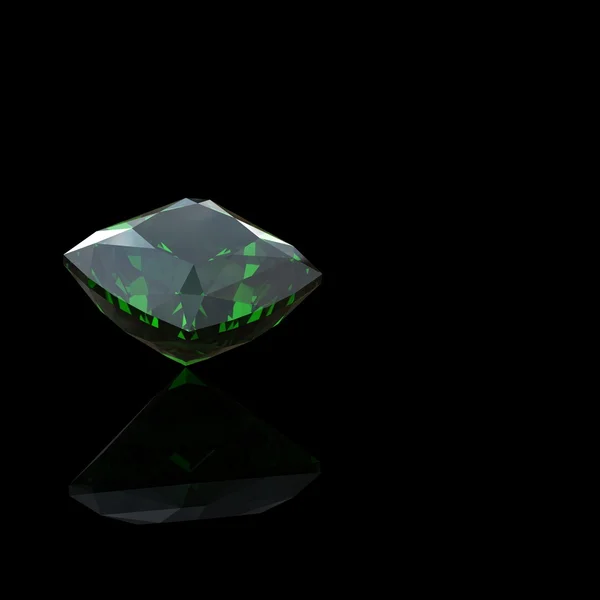 Ädelsten på svart bakgrund. Emerald. Peridot — Stockfoto