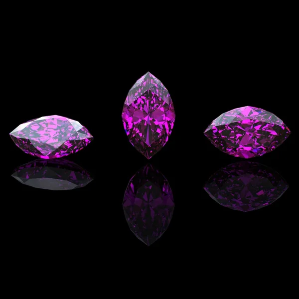 Amethyst. Marquis. Collections of jewelry gems — Stock Photo, Image