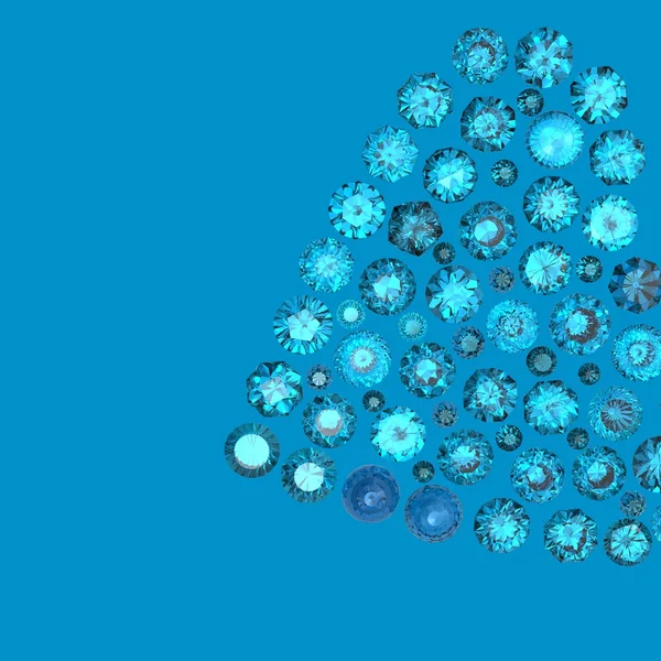 Collecties van ronde vorm sieraden edelstenen. Swiss blue topaz — Stockfoto