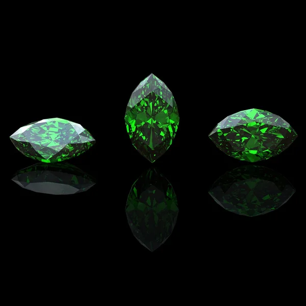 Gemstone dengan latar belakang hitam. Emerald. Peridot — Stok Foto