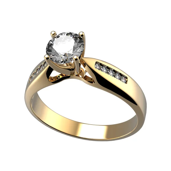 Anello nuziale con diamante. Segno di amore — Foto Stock