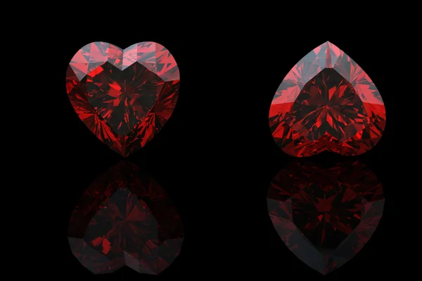 Heart shape gemstone. Collections of jewelry gems — Stock Photo, Image