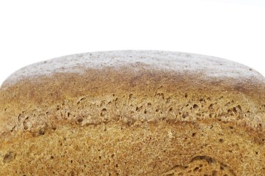 Ekmek beyaz arkaplanda izole edildi