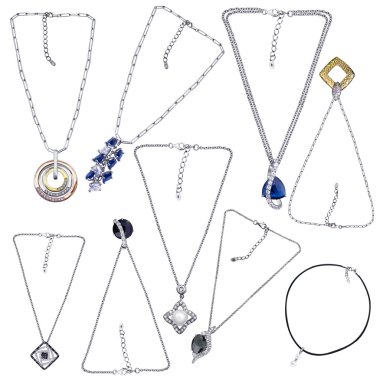 altın kolye gemstones ile topluluğu. mücevher nesne
