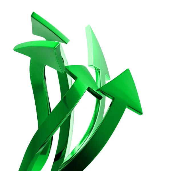 Greenl arrows — Stock Photo, Image