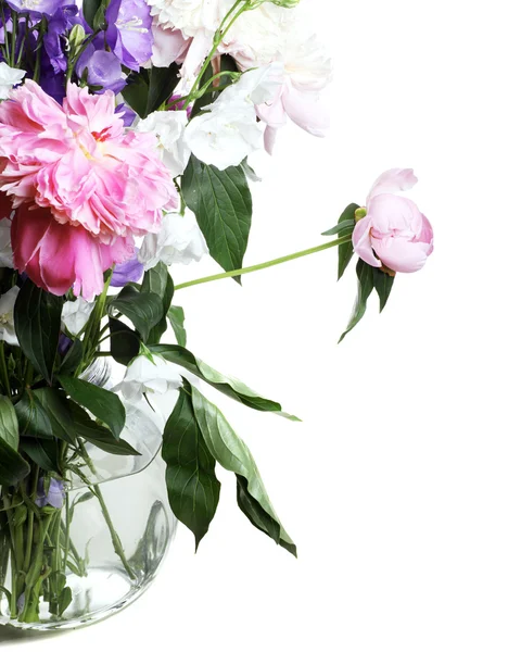 Bouquet of peony and eustoma — Stock Photo, Image