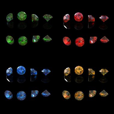 yuvarlak taş. Zümrüt. Peridot