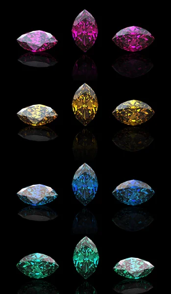 Citrinos. Marquês. Pedras preciosas — Fotografia de Stock