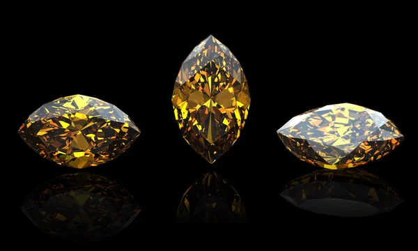 Citrine. Marquis. Bijoux pierres précieuses — Photo