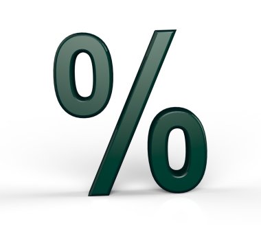 Bussines sembolleri. 3D yüzdesi