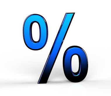 Bussines sembolleri. 3D yüzdesi