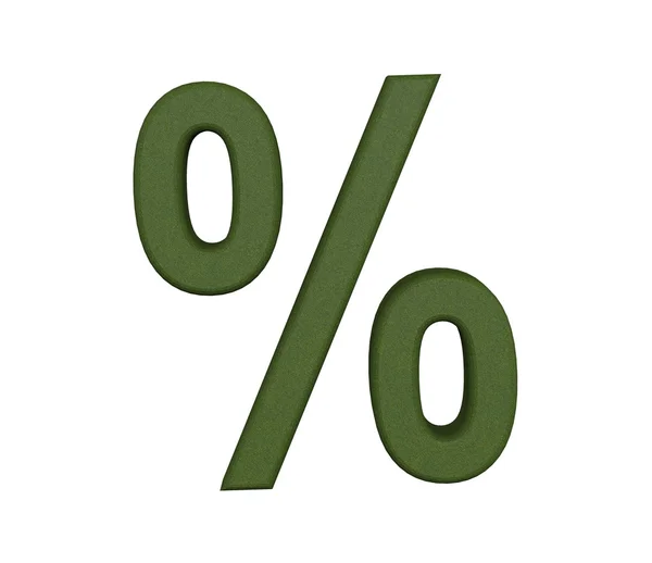 Símbolos de negócios. Percentagem 3D — Fotografia de Stock