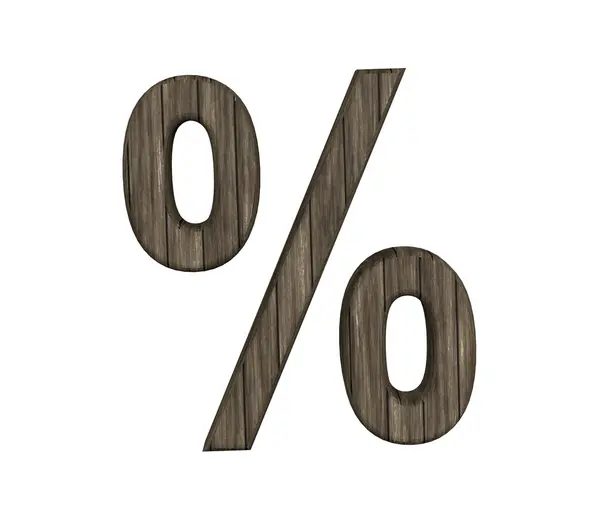 Símbolos de negocios. Porcentaje madera 3D —  Fotos de Stock