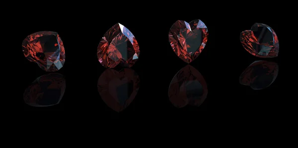 Szív alakú gyémánt. Drágakő ékszerek — Stock Fotó