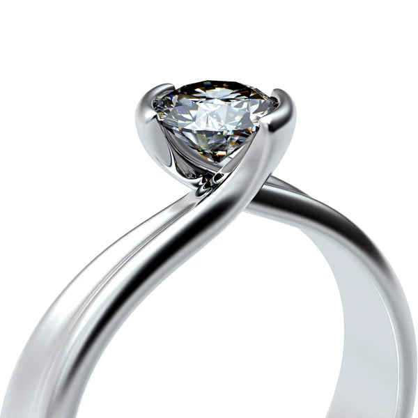 Bague de mariage avec diamant — Photo