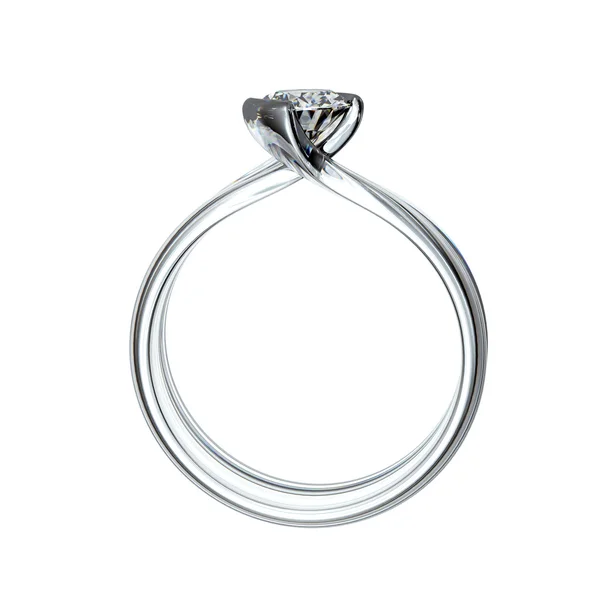 Wedding ring met diamant — Stockfoto