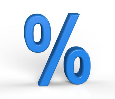 Bussines sembolleri. 3D yüzdesi