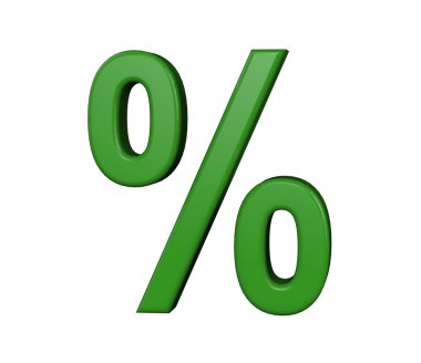 Bussines sembolleri. 3D yüzdesi