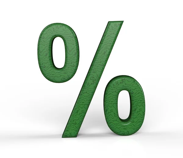 Símbolos de negócios. Percentagem 3D — Fotografia de Stock