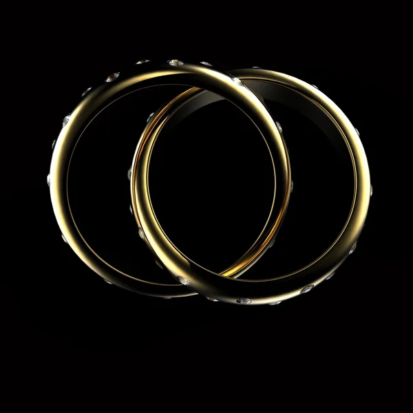 ダイヤモンド婚約指輪ゴールド。ホリデー シンボル — ストック写真