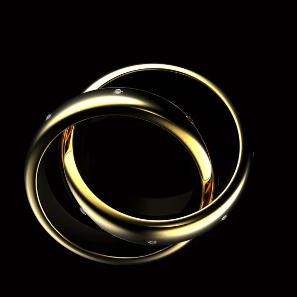 Bague de mariage en or avec diamant. Symbole vacances — Photo