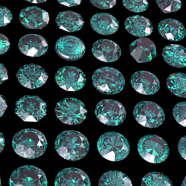 Set di rotondo diamante verde . — Foto Stock