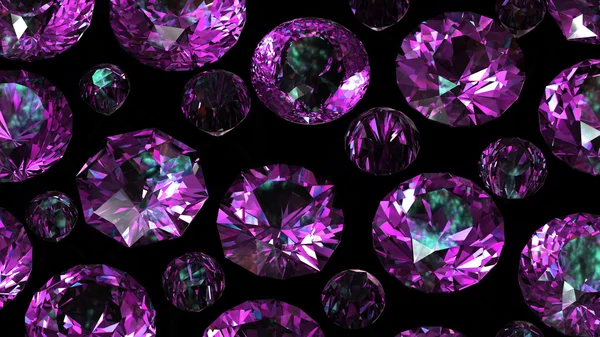 Set of round diamonds — Stock Photo, Image